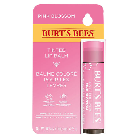 Image of Burt's Bees Tinted Lip Balm Pink Blossom 4.25g