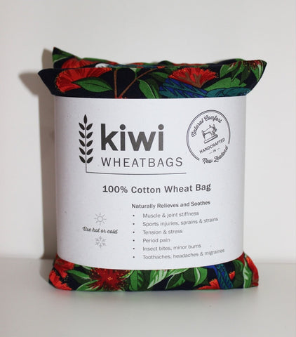 Image of Kiwi Wheat Bag Cotton Tui & Pohutukawa