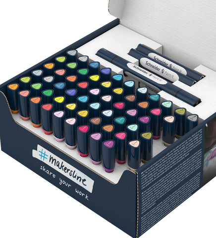 Image of Schneider Twinmarker Paint-It 040 brush+round complete set 72 pieces assorted