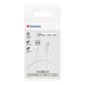 Verbatim Essentials Charge & Sync iPhone Lightning Cable 1m White