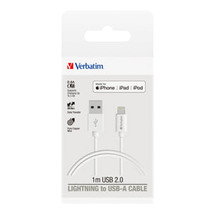 Verbatim Essentials Charge & Sync iPhone Lightning Cable 1m White