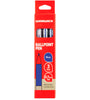 Warwick Retractable Ballpoint Blue Pens Medium Comfort Grip 3pk