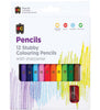 EC Coloured Pencils Stubby Plus Sharpener 12pk