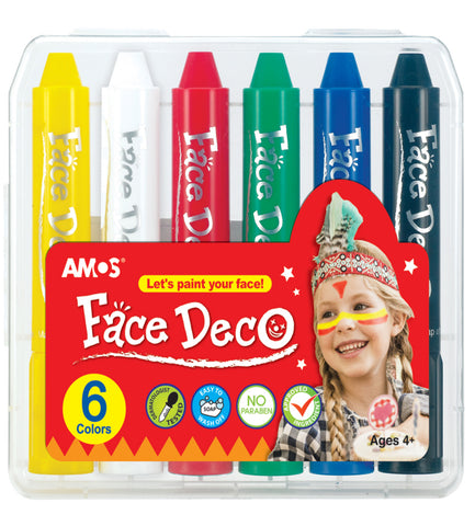 Image of Amos Face Deco Facepaint Set 6 Colours