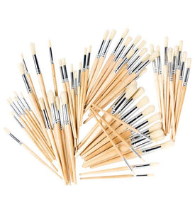 EC Paint Brushes Round Hog Hair 60pk