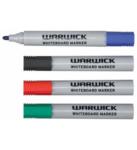 Image of Warwick Whiteboard Marker Bullet Tip 4pk