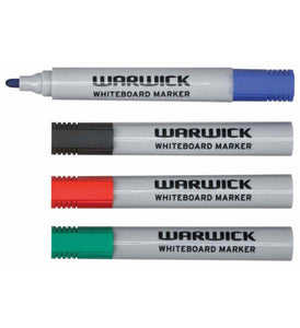 Warwick Whiteboard Marker Bullet Tip 4pk