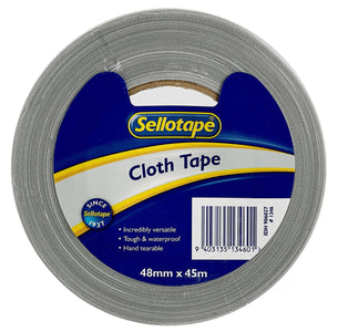 Sellotape 1346S Cloth Tape Silver 48mmx45m