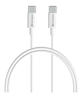 Verbatim Essentials Charge & Sync USB-C to USB-C Cable 1m White