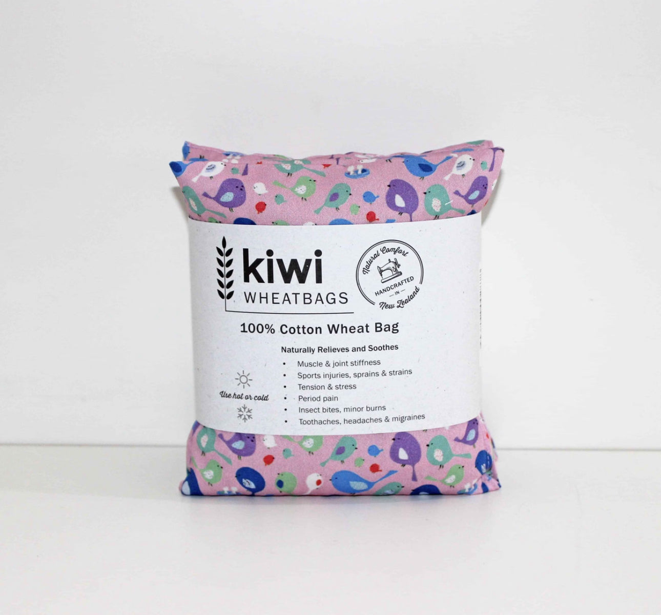 Kiwi Wheat Bag Cotton Sparrow Pink