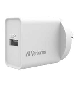 Verbatim Essentials USB Charger Single Port 2.4A White