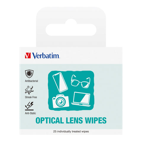 Image of Verbatim Essentials Lens Cleaning Wipes 25pk