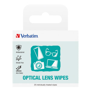 Verbatim Essentials Lens Cleaning Wipes 25pk