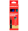 Warwick Permanent Marker Fine Tip Assorted Colours 4pk