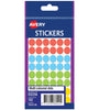 Avery Assorted Dots 12mm 162 Pack