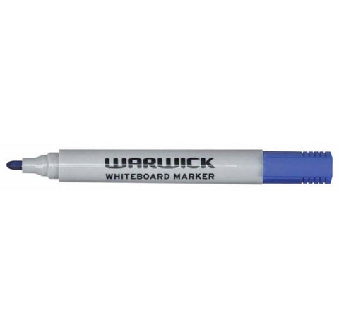 Image of Warwick Whiteboard Marker Blue Bullet Tip 12pk