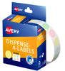 Avery Assorted Pastel Colour Dispenser Dot Stickers 14mm 600pk