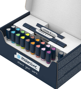 Schneider Twinmarker Paint-It 040 brush+round set V2 27 pieces assorted