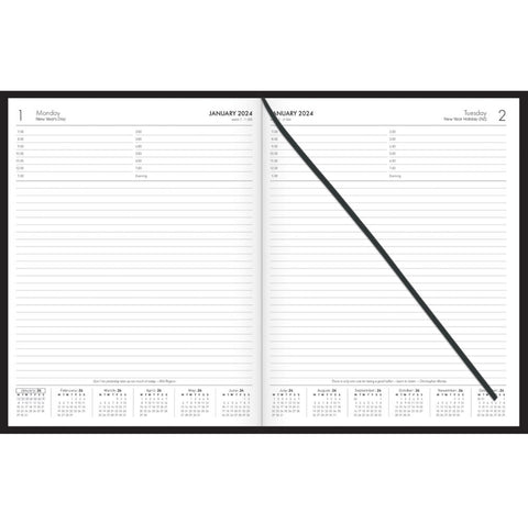 Image of Collins Business Diary Day To Page Black Even Year 2024 (BD1081)