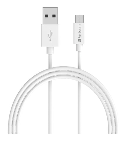Image of Verbatim Essentials Charge & Sync Micro USB Cable 1m White