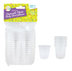 Plastic Disposable Shot Glasses 30ml 24pk