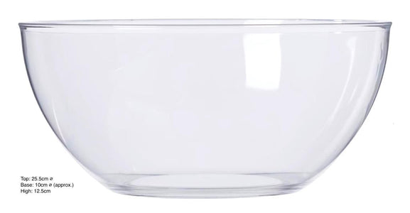 Acrylic Plain Plastic Reusable Salad Bowl 4.2L