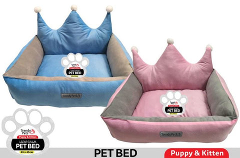 Pet Bed Crown Plush 60x50cm