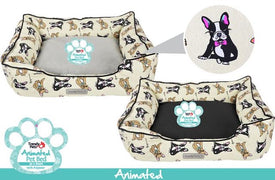 Pet Bed Pug Print 50x60cm