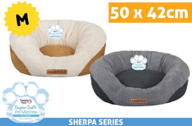 Pet Bed Oval Sherpa 50x42cm