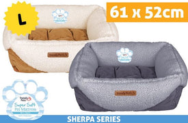 Pet Bed Plush Sherpa 61x52cm