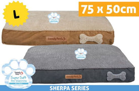 Pet Bed Mat Plush Sherpa 75x50cm