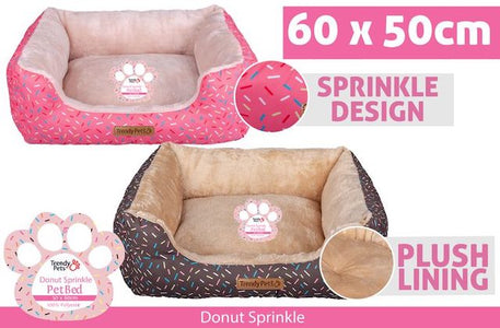 Pet Bed Donut Sprinkle 60x50cm