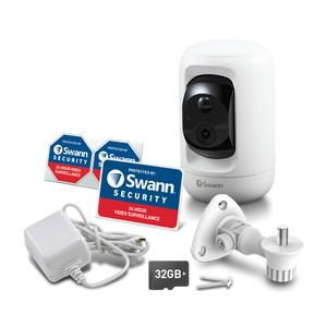 Swann WiFi Pan & Tilt Indoor Security Camera 1080p with 32G MicroSD Card