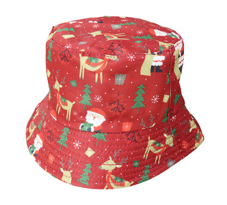 Christmas Printed Bucket Hats