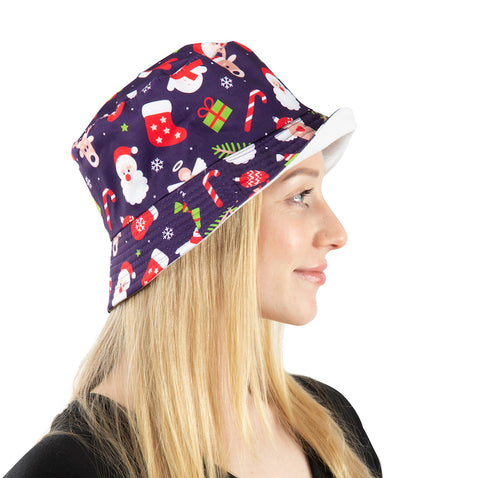Image of Christmas Printed Bucket Hats
