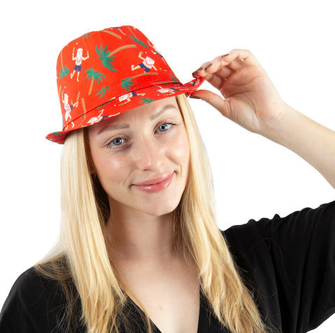 Image of Christmas Printed Trilby Hats