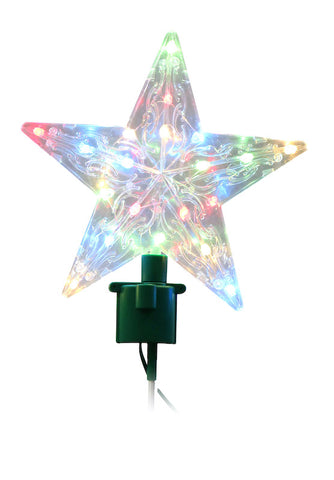 Image of Star LED Rotating Tree Topper