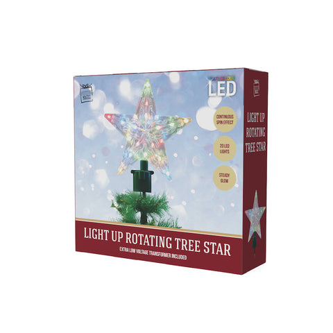 Image of Star LED Rotating Tree Topper