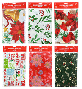 Christmas Flannel Back Table Cloths 1.32m x 2.29m