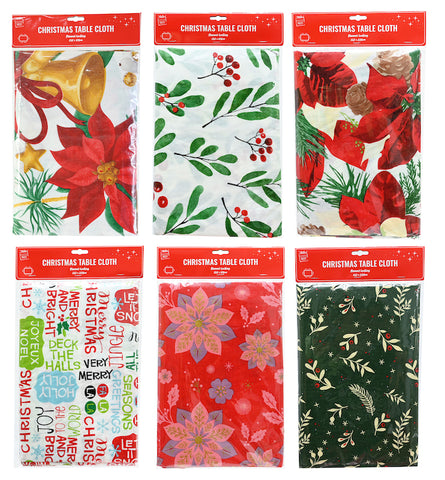 Image of Christmas Flannel Back Table Cloths 1.32m x 2.29m