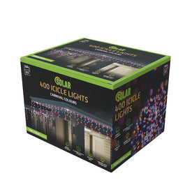 Solar LED Icicle Lights 400