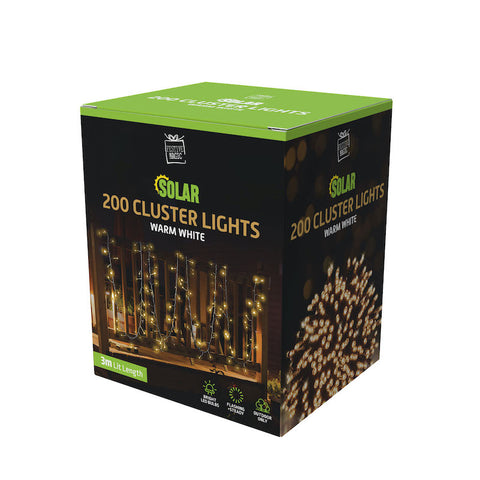 Image of Solar LED Cluster Lights 200