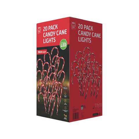 Image of Candy Cane Path Lights 20pk