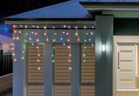 Image of Solar LED Icicle Lights 400