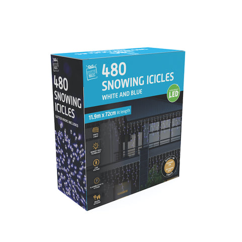 Image of Icicle Falling Snow Lights LED Flashing 480