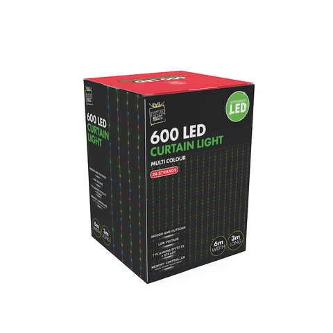 Image of Curtain LED Lights Multi Colour 600