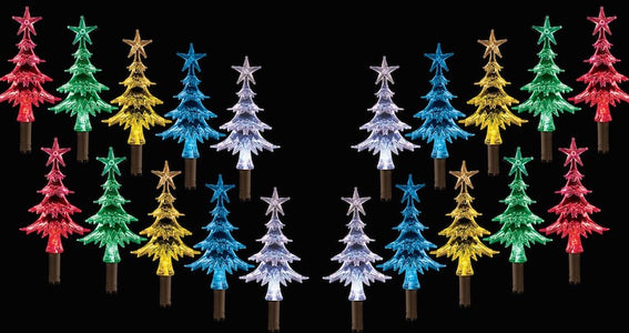 Solar LED Mini Tree Path Lights 20pk