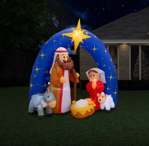 Air Powered Nativity Night Scene