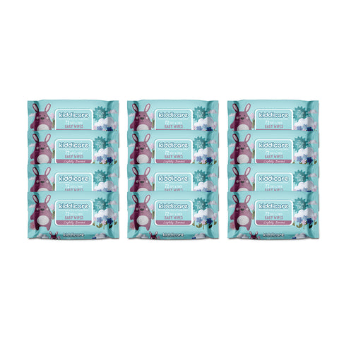Image of Kiddicare Baby Wipes Lightly Scented Carton 12x72s