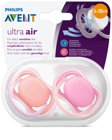Image of Philips Avent Ultra Air Soother 6-18m - 2 pack